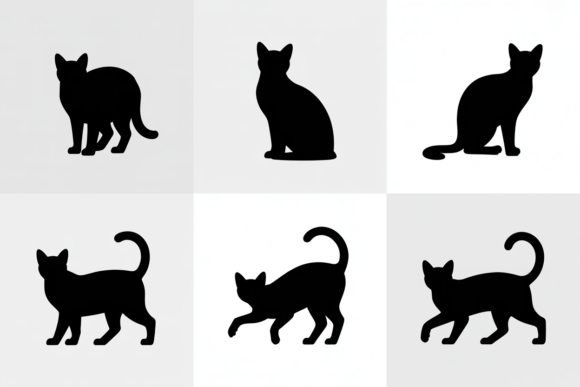Black Cat Poses Silhouettes Set Review