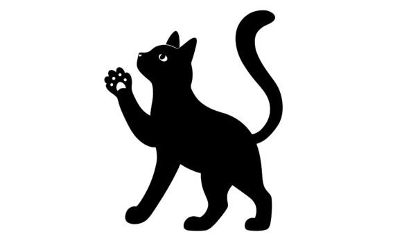 Black Cat Reaching Silhouette Review