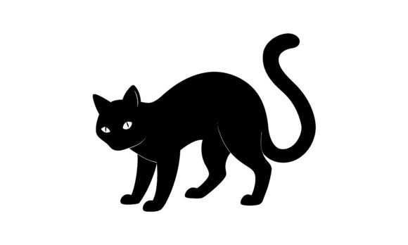 Black Cat Silhouette Isolated Vector Review