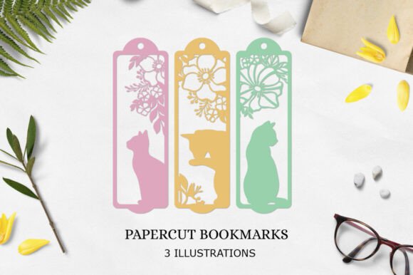 Cat Bookmark Paper Cut Bookmark Cat Review