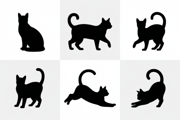 Cat Poses Silhouettes: A Designer's Review for Real Embroidery