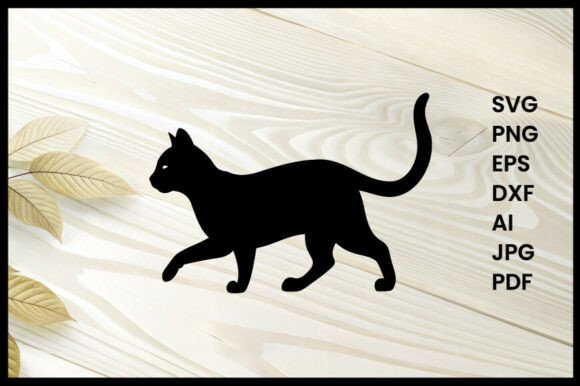 Cat Running Silhouette Vector Review