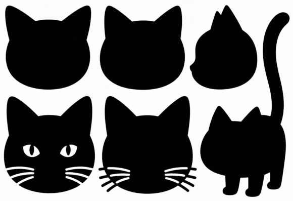 Cute Cat Silhouettes Clipart Bundle Review