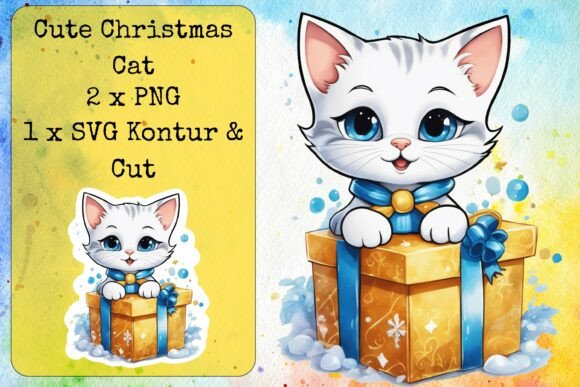 Cute Giftbox Christmas Cat 3 Review