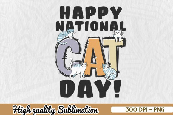 Happy National Cat Day Sublimation PNG Review