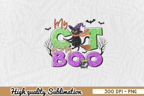 My Cat is Boo Halloween Sublimation PNG