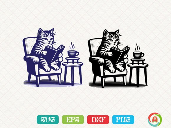 Reading Cat with Coffee Embroidery Review