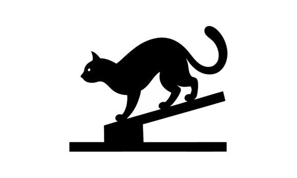 Silhouette Cat Walking on Inclined Plank Review